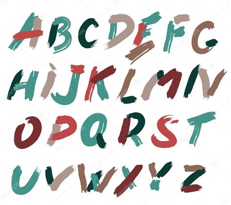 Alphabet Painted Font Stock Vector Image By ©portumen 70724705