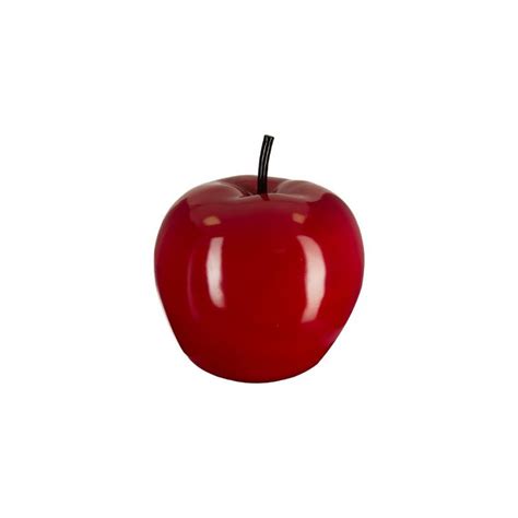 Pomme Déco En Résine 28cm Rouge