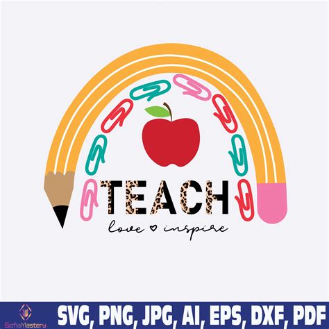 Teacher rainbow png SVG teacher png svg half leopard | Etsy