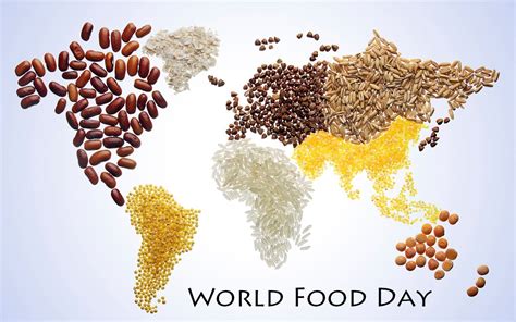 World map with food and drinks. World Food Day Pictures, Images