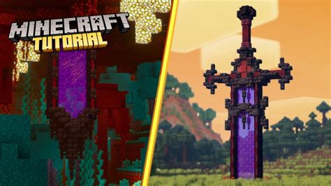 Minecraft 🔥 How To Build A Nether Sword Portal Gausuch Gamer Youtube
