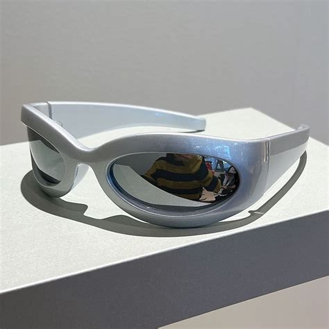 kammpt y2k oval sunglasses men women 2023 fashion mirror sports goggle eyewear trendy new in