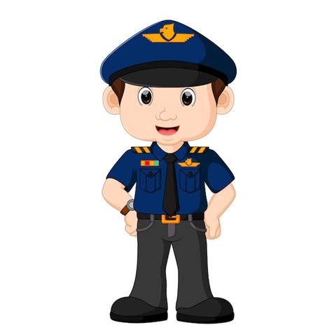 Dibujos Animados De Policía Joven Descargar Vectores Premium