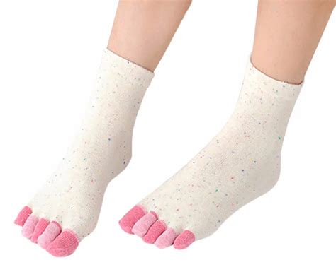 New Maternity Women Five Finger Socks White Cotton Casual Sock Summer