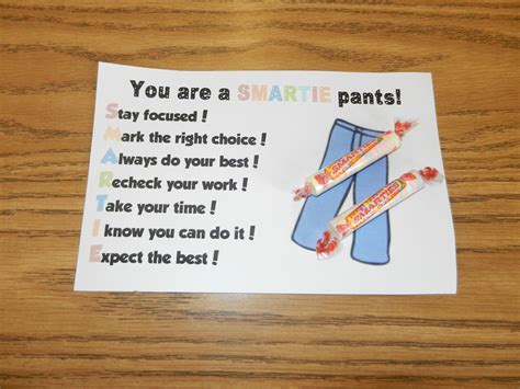 Smartie Pants test encouragement | Teaching - Encouragement & Gifts | Pinterest | Encouragement ...