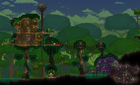 I Just Finished Making A House For The Dryad And The Witch Doctor Terraria Terraria Dryad