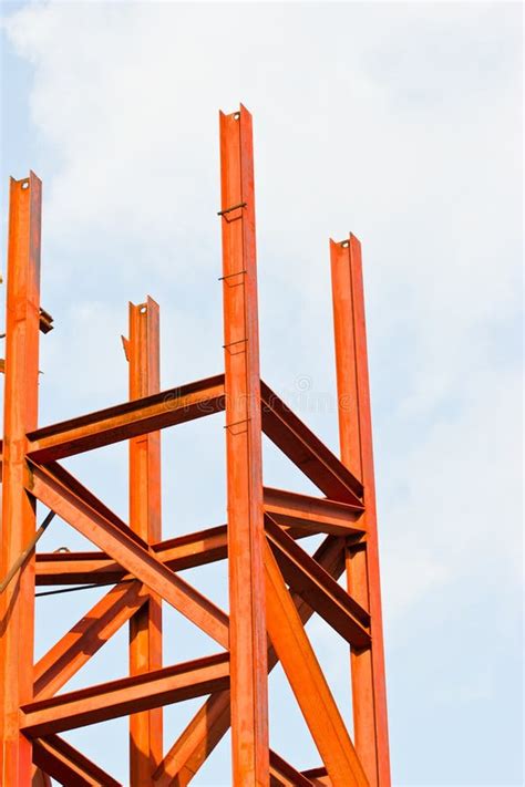 Unfinished Steel Structure Buildings In A Factory Stock Image Image