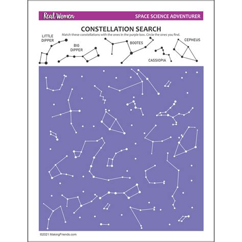 Constellation Worksheet Activity Constellations Const