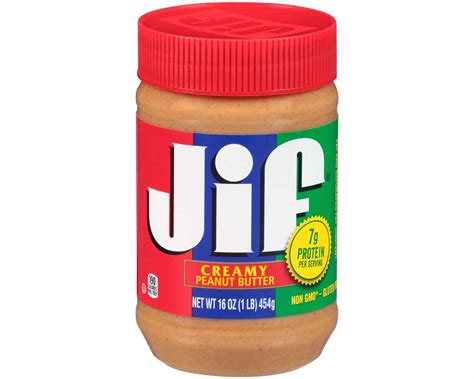 Jif Creamy Peanut Butter 16 Oz Jar 12 Count Case Smucker Away From Home