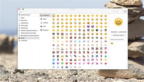 Mac Os X Sonderzeichen Und Emoticons über Shortcut Einfügen