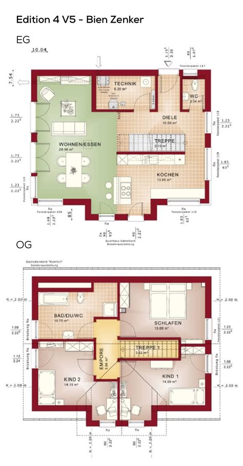 Ein keller ist in der regel die günstigste form, den wohnraum zu vergrößern und steigert den marktwert einer immobilie. Grundriss Einfamilienhaus rechteckig mit Satteldach ...