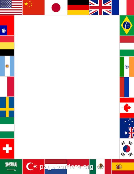 World Flags Border Flags Of The World Flag International Flags