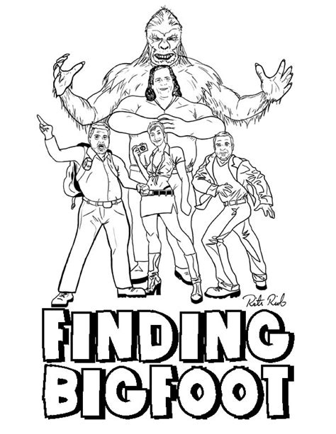Sasquatch Colouring Pages Page Printable Bigfoot Coloring Pages In