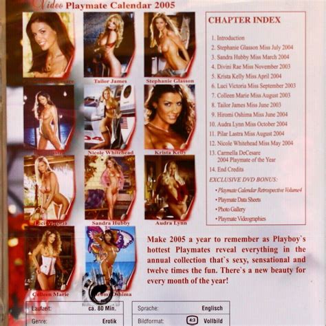 PLAYBOY Playmate Calendar 2005 Carmella DeCesare Audra Lynn DVD Neu OVP
