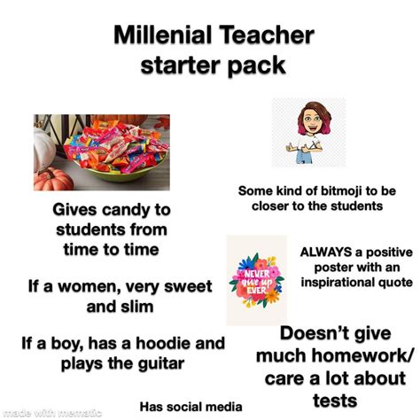 Oc Millennial Teacher Starter Pack Starterpacks