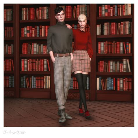 Tbadayinthelife Dark Academia Collection By Ts4 Lookbooks