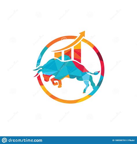 Financial Bull Logo Design Trade Bull Chart Finance Logo Stock