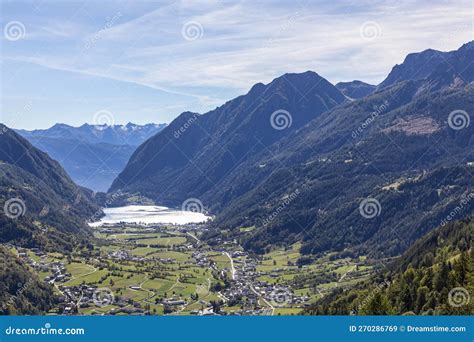 Lake Poschiavo Graubunden Canton Switzerland Stock Image Image Of