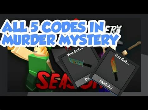 To use your code you need to press twitter or youtube icon (left side of your screen). ALL 5 CODES IN MURDER MYSTERY 2(SEASON 1) - YouTube