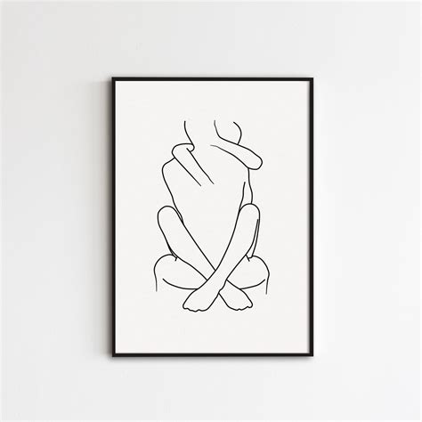 Man And Woman Line Art Couple Hugging Line Art Relationship Etsy