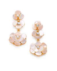 Lyst Kate Spade New York Disco Pansy Mother Of Pearl Drop Earrings In