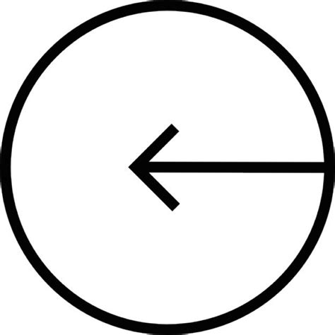 Flecha A La Izquierda Dentro De Un Esquema Circular Descargar Iconos