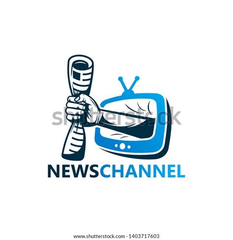 News Channel Logo Template Design Vector Stock Vector Royalty Free