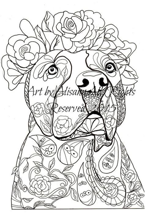 Free printable pitbull coloring pages for kids! eBook Love Dogs Coloring Book for Adults Vol. 1 - Coloring ...