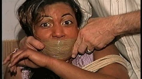 27 Yr Old Beauty Salon Owner Has Panty Thong Stuffed In Her Mouth Wrap