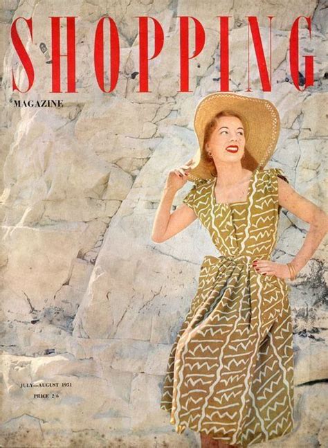 Shopping Magazine Cover Julyaugust 1951 Vintage Outfits Fashion