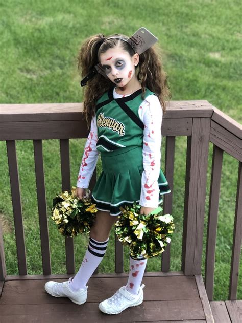 Diy Zombie Cheerleader Halloween Costume Idea