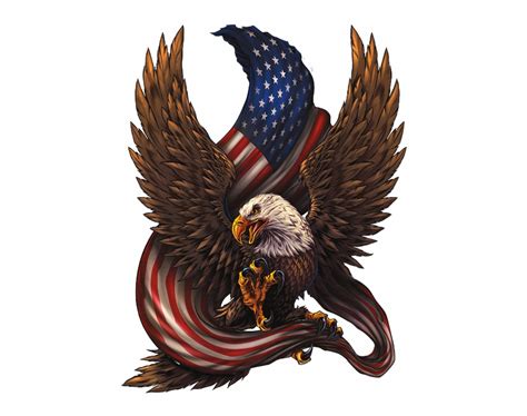 American Patriotic Bald Eagle Clip Art Library