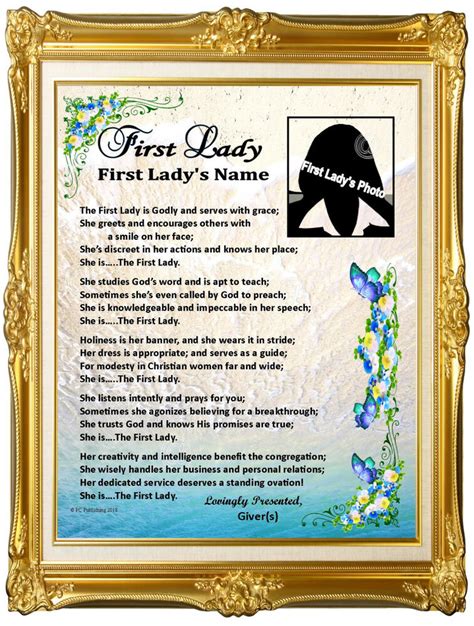 Pastors Wife First Lady Personalized Photo Name Poem T Thank You
