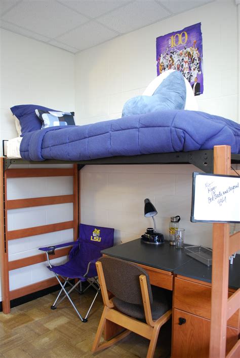The Beds In Herget Hall Can Be Lofted So You Can Fit Your Desk Or A