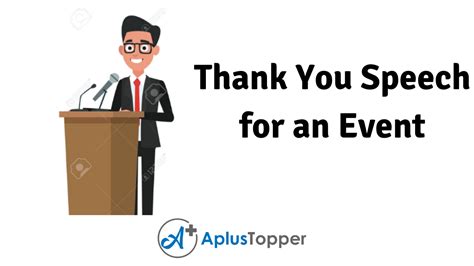 Long And Short Thank You Speech For An Event In English A Plus Topper