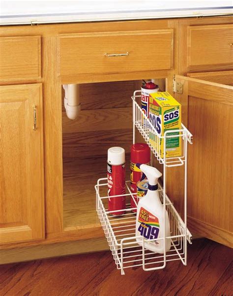 Undersink Pullout Cleaning Organizer Sink And Base Accessories Kitchen