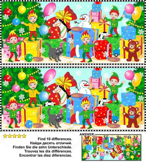 Pictures Spot The Difference With Answers Christmas Or