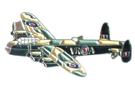 New Ww2 Lancaster Raf Bomber Military Metal Enaml Aircraft Badge Royal