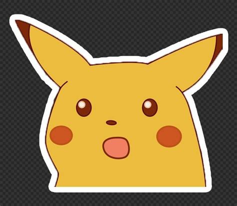 Surprised Pikachu Meme Print Stickers Cute Stickers Anime Stickers