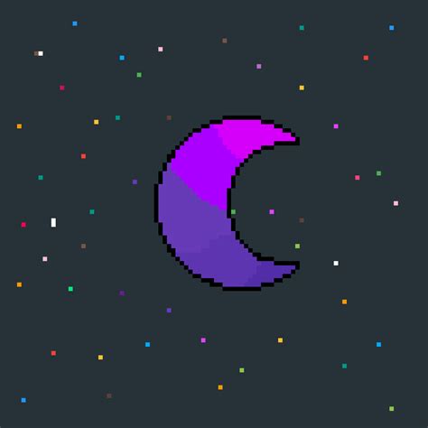 Pixilart Alexs Purple Pixel Moon By Anonymous
