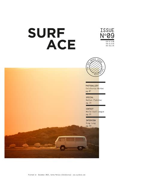 SURF MAGAZINE (cover+two spreads) on Behance | Magazine layout, Magazine layout design, Magazine ...