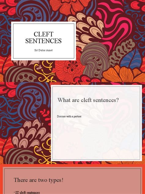 Cleft Sentences Pdf Clause Sentence Linguistics