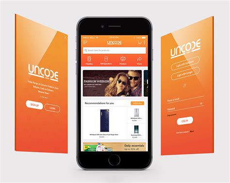 By londonnut free editors' rating. eCommerce Company Mobile App Free PSD - Download PSD