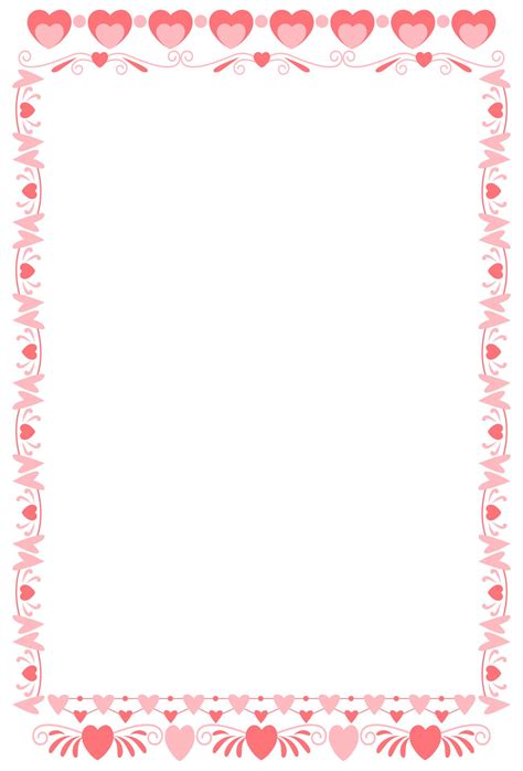 Free Printable Valentine Borders Printablee