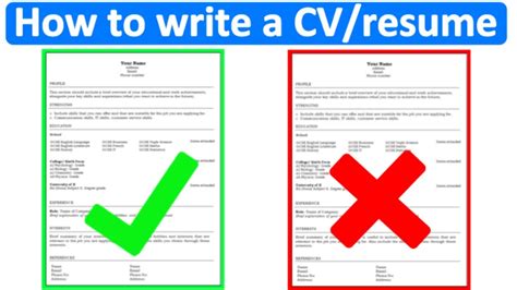 How To Write A Cv Resume 📝 Easy Step By Step Video Youtube