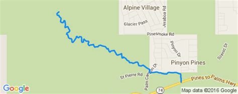 Pinyon Pines Trail Mountain Biking Trail Cathedral City