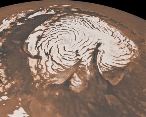 Nasa Northern Ice Cap Of Mars