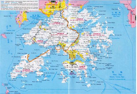 Large Detailed Road Map Of Hong Kong Hong Kong Asia Mapsland