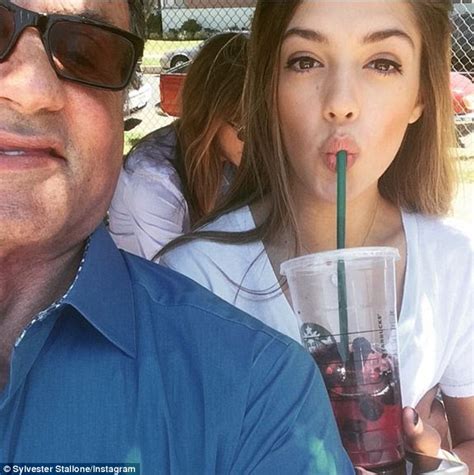 sylvester stallone shares a picture alongside model daughter sistine daily mail online