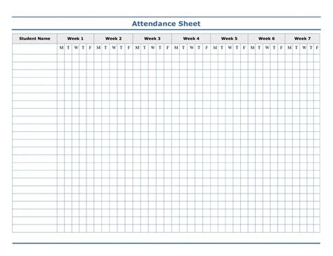 Employee Attendance Sheet Excel Attendance Sheet Free Printable